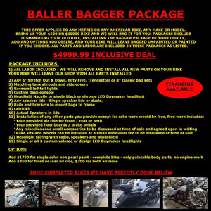 Baller Bagger Transformation Package - Complete Metric Or American Bike To A Bagger