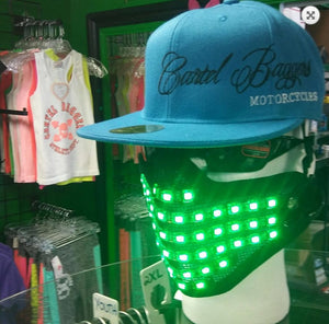 Bionic Led Face Mask - Motorcycle face protection - Adjustable Multi Color LED