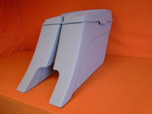Harley Davidson 6" Extended Stretched Out & Down Saddlebags - 2014 Model Style Bags 6 x 9 Speaker lids