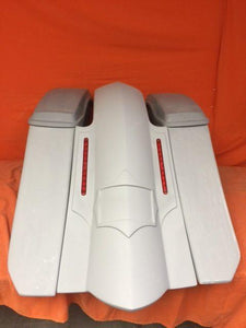 Harley Davidson 6" Trendsetter Extended Saddlebag LED Recess Plate Fender Kit - No Cut Outs Lids / 2014
