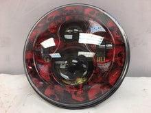 Load image into Gallery viewer, 7&quot; DAYMAKER Replacement Custom Red Skull Design Projector HID LED Light Bulb Headlight Motorcycle Harley