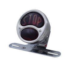 Load image into Gallery viewer, Harley Davidson Motorcycle License Plate Bracket with Red Lens Blue Dot Tail Lamp
