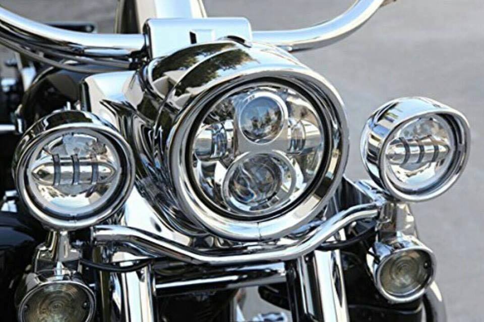 7″ DAYMAKER Headlight Dual 4.5″ – 4 1/2″ Auxiliary AUX Black Spot Passing LED Fog Lights