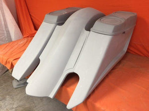 Harley Davidson 6" Trendsetter Extended Saddlebag Fender Kit - Right Side Cut Out Dual 6.5" Speaker Lids / 2014