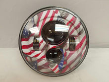 Load image into Gallery viewer, 7&quot; DAYMAKER Replacement USA American Flag Design Projector HID LED Light Bulb Headlight Motorcycle Harley