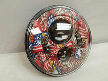 Load image into Gallery viewer, 7&quot; DAYMAKER Replacement American Pride Design Projector HID LED Light Bulb Headlight Motorcycle Harley