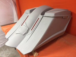 Harley Davidson 6" Trendsetter Extended Saddlebag LED Recess Plate Fender Kit - No Cut Outs 6.5" Speaker Lids / 2014