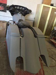 Harley Davidson 6" Trendsetter Extended Saddlebag LED Recess Plate Fender - NoCutOuts Dual 6.5" Speaker Lids / 2014