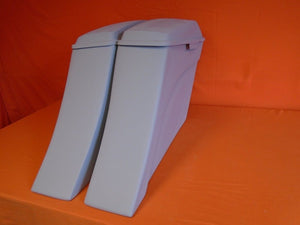 Harley Davidson 6" Extended Stretched Out & Down Saddlebags - 2014 Model Style Bags lids - No Cut Outs