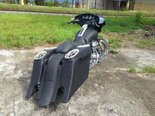 Load image into Gallery viewer, Harley Davidson 6&quot; Extended Stretched Out &amp; Down Saddlebags Fender - No Lids 2014 Model Bags - Dual Cut Outs