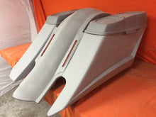 Load image into Gallery viewer, Harley Davidson 6&quot; Trendsetter Extended Saddlebag LED Fender Kit - Right Side Cut Out Dual 6.5&quot; Speaker Lids / 2014