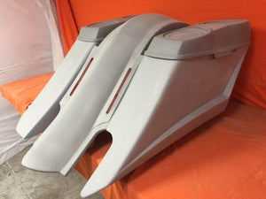 Harley Davidson 6" Trendsetter Extended Saddlebag LED Fender Kit - Right Side Cut Out Dual 6.5" Speaker Lids / 2014