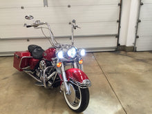 Load image into Gallery viewer, 5 3/4&quot; - 5.75&quot; DAYMAKER Headlight Dual 4.5&quot; - 4 1/2&quot; Auxiliary AUX Black Spot Passing LED Fog Lights Bulb Harley SET