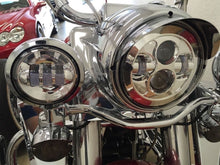 Load image into Gallery viewer, 5 3/4&quot; - 5.75&quot; DAYMAKER Headlight Dual 4.5&quot; - 4 1/2&quot; Auxiliary AUX Chrome Spot Passing LED Fog Lights Bulb Harley SET