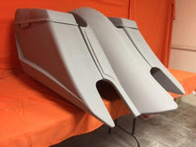 Load image into Gallery viewer, Harley Davidson 6&quot; Trendsetter Extended Saddlebag Fender Kit - Dual Cut Outs Dual 6.5&quot; Speaker Lids / 2014
