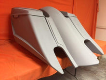 Load image into Gallery viewer, Harley Davidson 6&quot; Trendsetter Extended Saddlebag Fender Kit - Dual Cut Outs 6.5&quot; Speaker Lids / 2014