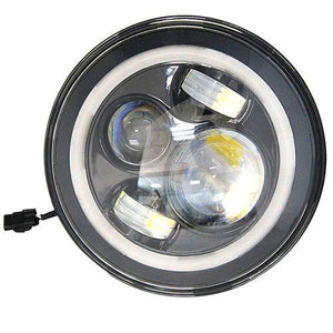 7" DAYMAKER Black Angel Eye GREEN HALO Projector HID LED Light Bulb Headlight Motorcycle Harley