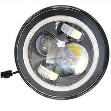 Load image into Gallery viewer, 7&quot; DAYMAKER Black Angel Eye WHITE HALO HID LED Light Bulb Headlight Motorcycle Kawasaki Vulcan Nomad 1500 / 1600