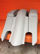 Load image into Gallery viewer, Harley Davidson 6&quot; Trendsetter Extended Saddlebag Fender Kit - Dual Cut Outs 6.5&quot; Speaker Lids / 2014