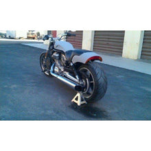 Load image into Gallery viewer, Vrod VRSCF Muscle Shorty Rear Custom Fender - 4.5&quot; Shorter Denim Black
