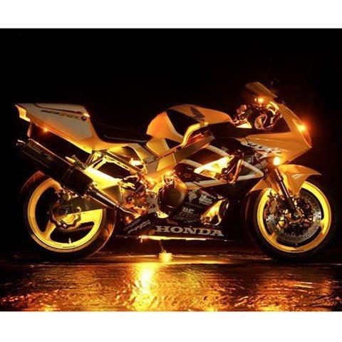 Blue 4pc LED Kit Engine Fairing Body Kit Lights Glow Accent Lighting for Harley (Copy)