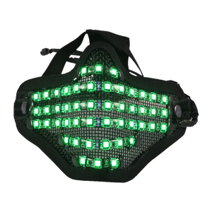 Bionic Led Face Mask - Motorcycle face protection - Adjustable Multi Color LED