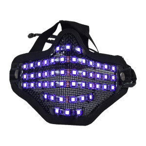 Bionic Led Face Mask - Motorcycle face protection - Adjustable Multi Color LED