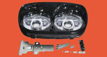 Load image into Gallery viewer, DUAL 5.75&quot; DAYMAKER HID LED Replacement ROAD GLIDE Chrome Light Bulb Headlight Motorcycle Harley Bezel