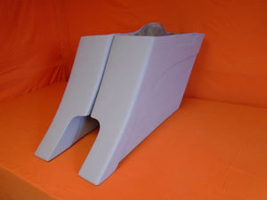 Harley Davidson 6" Extended Stretched Out & Down Saddlebags - 2014 Model Style Bags No lids - Dual Cut Outs