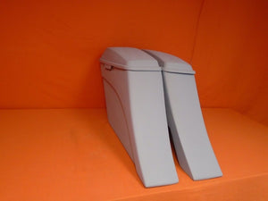 Harley Davidson 6" Extended Stretched Out & Down Saddlebags - 2014 Model Style Bags lids - No Cut Outs