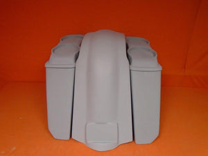 Harley Davidson Heritage Softail 5" Extended Saddlebags Dual 6.5" Speaker Lids Fender No Cutouts