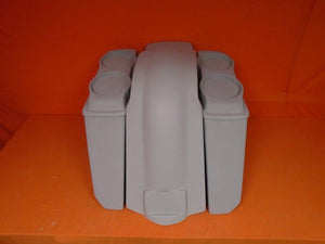 Harley Davidson Heritage Softail 5" Extended Saddlebags Dual 6.5" Speaker Lids Fender No Cutouts