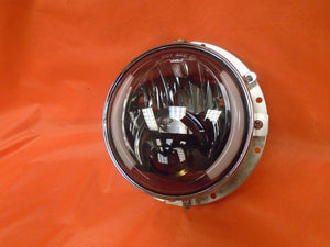 7" DAYMAKER BLACK Angel Eye built in TURN SIGNALS Projector LED Light Bulb Headlight Motorcycle Harley Blinkers