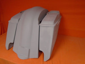 Harley Davidson 5" Heritage Softail Extended Saddlebags 6.5" Speaker Lids Fender Dual Cutouts