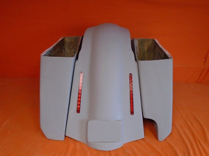 Harley Davidson 5" Softail Heritage Extended Stretched Saddlebags No Lids LED Fender Right Cut Out