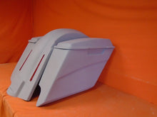 Load image into Gallery viewer, Harley Davidson 5&quot; Softail Heritage Extended Stretched Saddlebags Lids LED Fender Right Cut Out