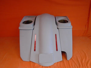 Harley Davidson 5" Heritage Softail Extended Saddlebags Dual 6 x 9 Speaker Lids LED Fender Right Cutout