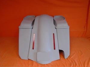 Harley Davidson 5" Heritage Softail Extended Saddlebags 6.5" Speaker Lids LED Fender Right Cutout