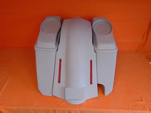 Harley Davidson 5" Heritage Softail Extended Saddlebags 6.5" Speaker Lids LED Fender Right Cutout