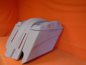 Harley Davidson 5" Heritage Softail Extended Saddlebags Dual 6.5" Speaker Lids LED Fender Right Cutout