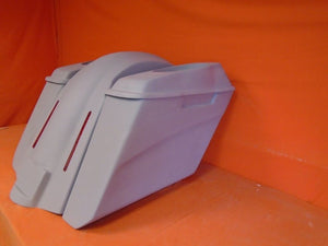 Harley Davidson 5" Softail Heritage Extended Stretched Saddlebags 6 x 9 Speaker Lids LED Fender No CutOuts