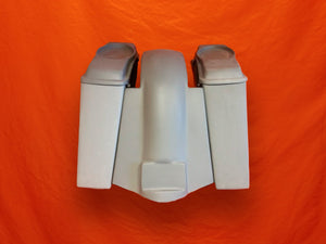 Harley Davidson 4" Extended Stretched Saddlebags 6 x 9 Speaker Lids and Replacement Fender 89 - 08 - No Cut Outs
