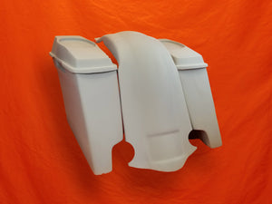 Harley Davidson 4" Bagger Stretched Bags 6x9 Speaker Lids Cut Fender