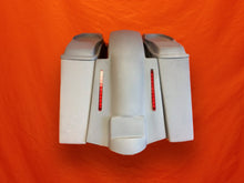 Load image into Gallery viewer, Harley Davidson 4&quot; Extended Stretched Saddlebags 6x 9 Speaker Lids and LED Replacement Fender 09 - 13 - No Cut Outs