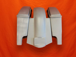 Harley Davidson 4" Extended Stretched Saddlebags Lids and Replacement Fender 09 - 13