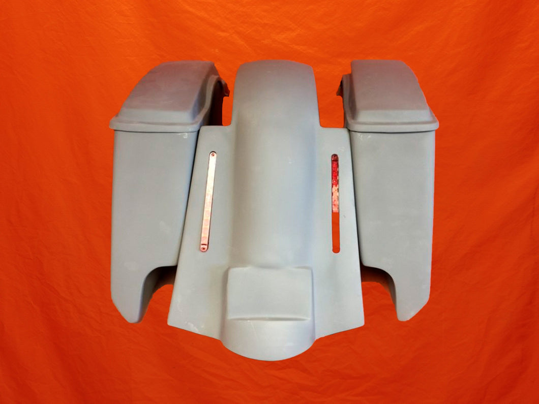 Harley Davidson 5 Extended Saddlebags With Cut Outs Replacement LED Fender lids 09 - 13