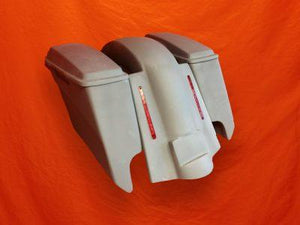 Harley Davidson 5 Extended Saddlebags With Cut Outs Replacement LED Fender lids 09 - 13