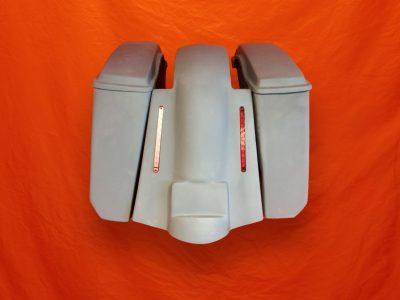 Harley Davidson 5 Extended Saddlebags No Cut Outs Replacement LED Fender lids 09 - 13