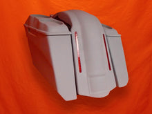 Load image into Gallery viewer, Harley Davidson 5&quot; Stretched Extended Saddlebags No Cut Outs LED Fender Dual 6.5 Speaker Lids