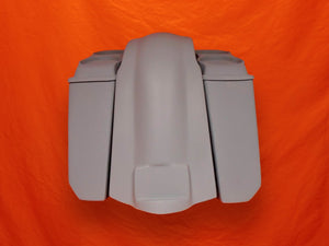 Harley Davidson 5" Extended Stretched Saddlebags With No Cut Outs Fender Dual 6.5" Speaker Lids